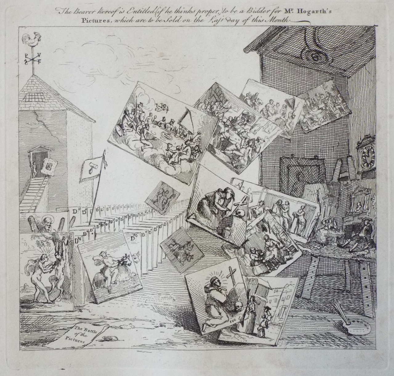 Print - Battle of the Pictures - Hogarth